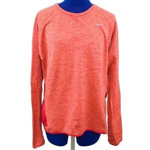 NIKE Therma Sphere Element Crew Top Women's DriFit Running XL Burnt Orange
